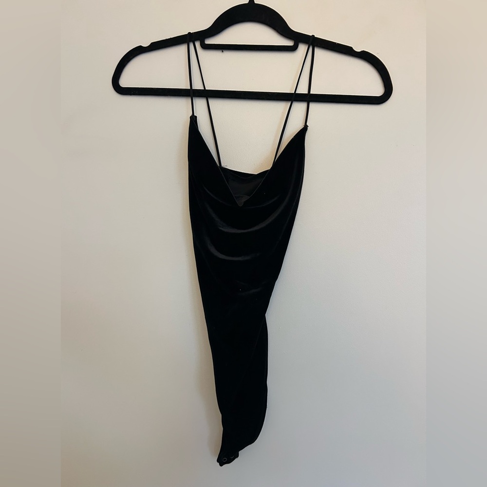 Abercrombie & Fitch Black Cowl Neck Sleeveless Bodysuit